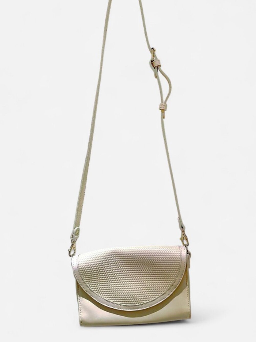 White Leather Crossbody Bag